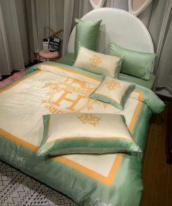 Hermes Limited Luxury Brand Bedding Set Home Decor – Max010085