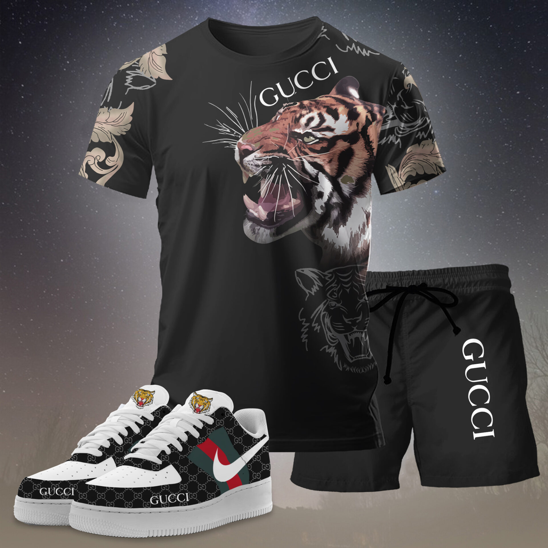 New 2025 – Set G Tracksuit  Air Force 1 & T-shirt & Shorts – chic210410