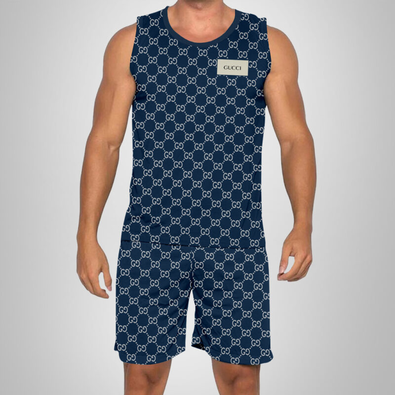 New 2025 -G Luxury Brand Premium Tanktop & Shorts Outfit For Men -Max012641