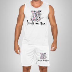 New 2025 – L Luxury Brand Premium Tanktop & Shorts Outfit For Men -Max012596