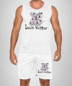 New 2025 – L Luxury Brand Premium Tanktop & Shorts Outfit For Men -Max012596