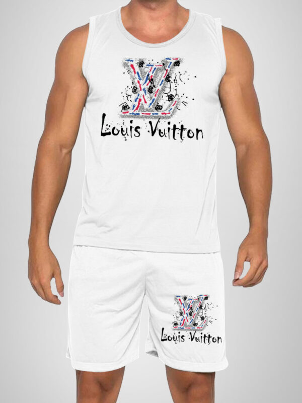 New 2025 – L Luxury Brand Premium Tanktop & Shorts Outfit For Men -Max012596