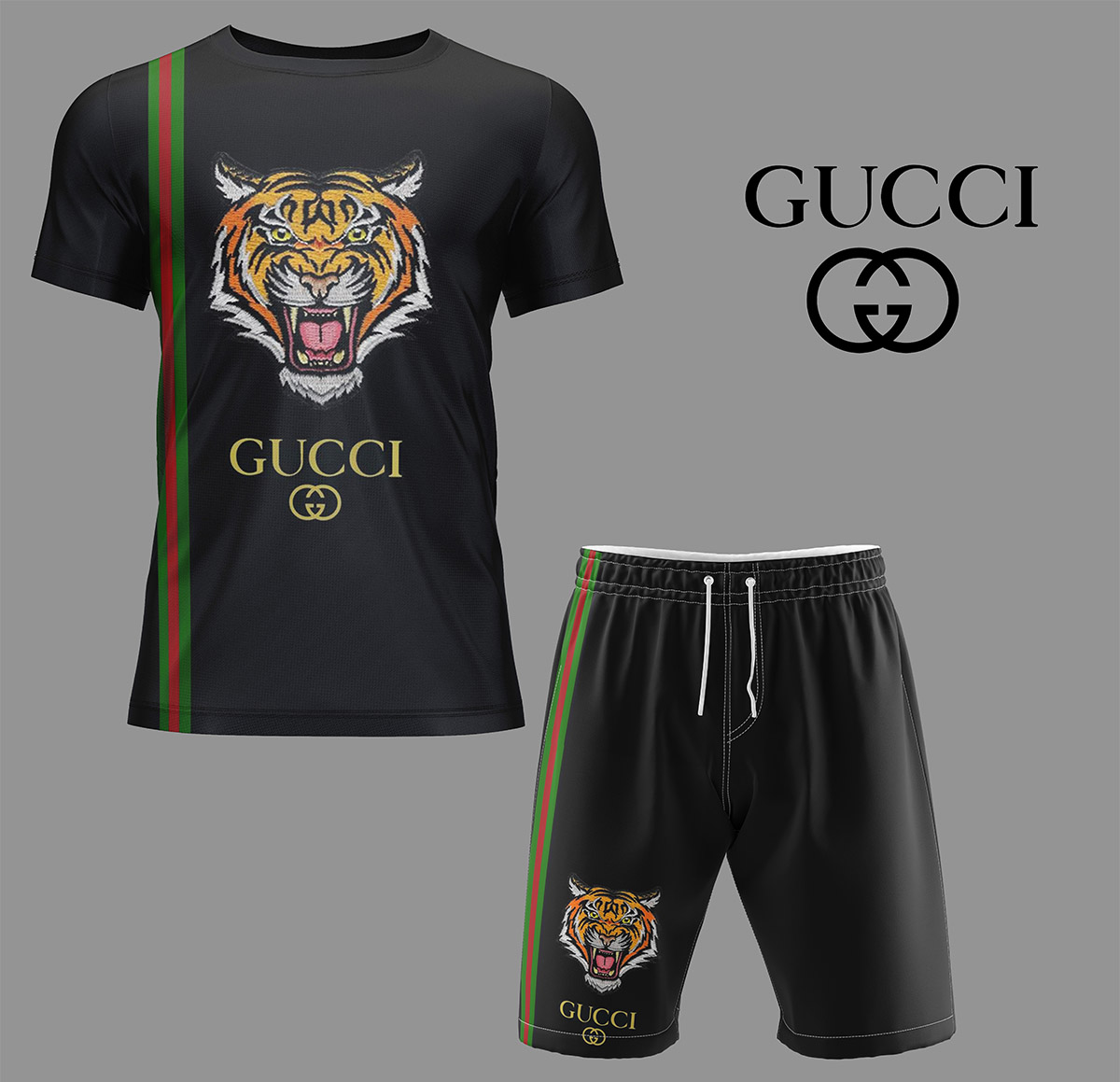 2024 – Set G Tracksuit T-shirt & Shorts –   – Max02916