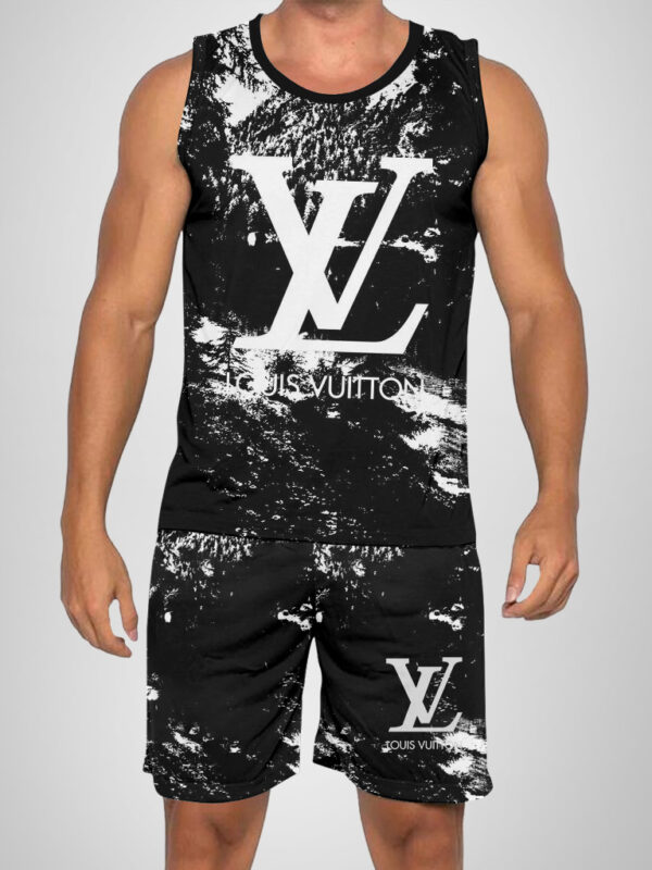 New 2025 – L Luxury Brand Premium Tanktop & Shorts Outfit For Men -Max012599