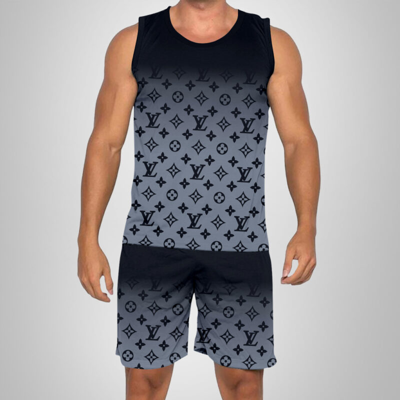 New 2025 – L Luxury Brand Premium Tanktop & Shorts Outfit For Men -Max012594