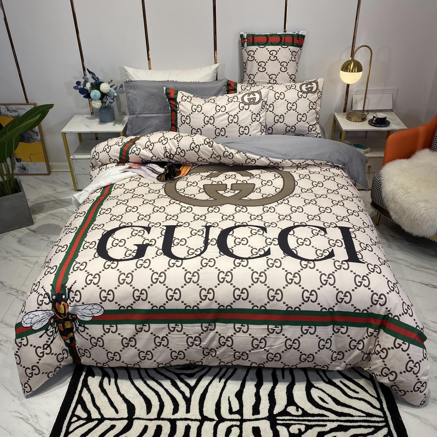 G  Premium Fashion Limited Luxury Brand Bedding Set Home Decor – Min00400