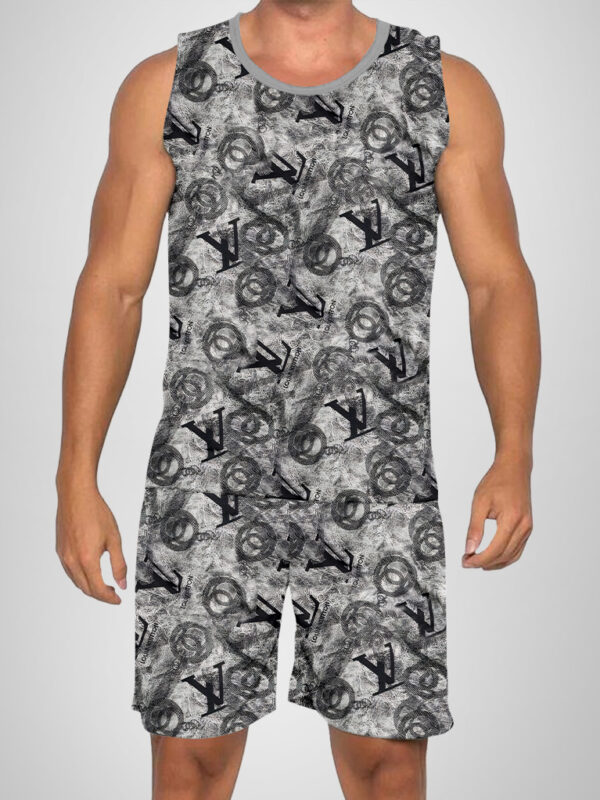 New 2025 – L Luxury Brand Premium Tanktop & Shorts Outfit For Men -Max012592