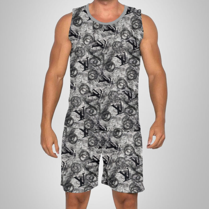 New 2025 – L Luxury Brand Premium Tanktop & Shorts Outfit For Men -Max012592