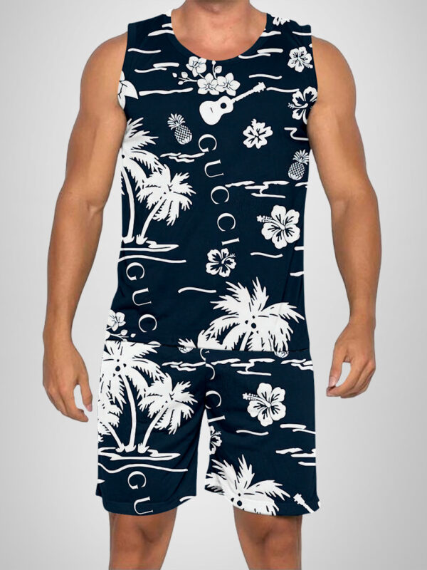 New 2025 -G Luxury Brand Premium Tanktop & Shorts Outfit For Men -Max012608