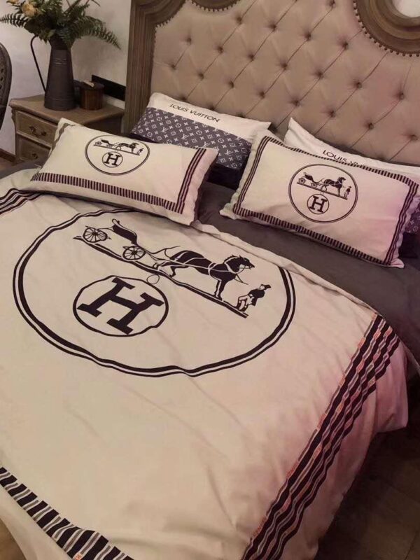 Hermes Limited Luxury Brand Bedding Set Home Decor – Max010073