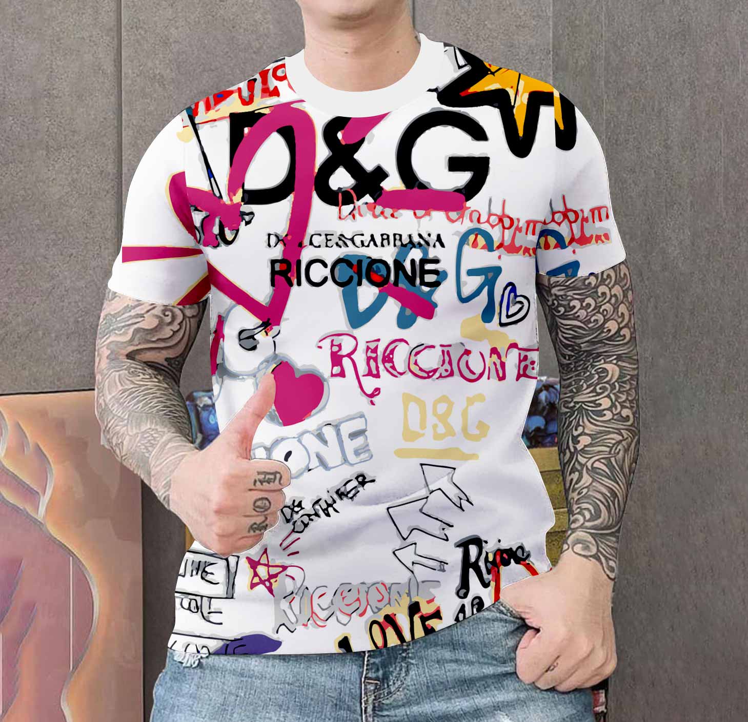 New 2025 – D Luxury Brand Premium T-Shirt Outfit For Men -Max012711