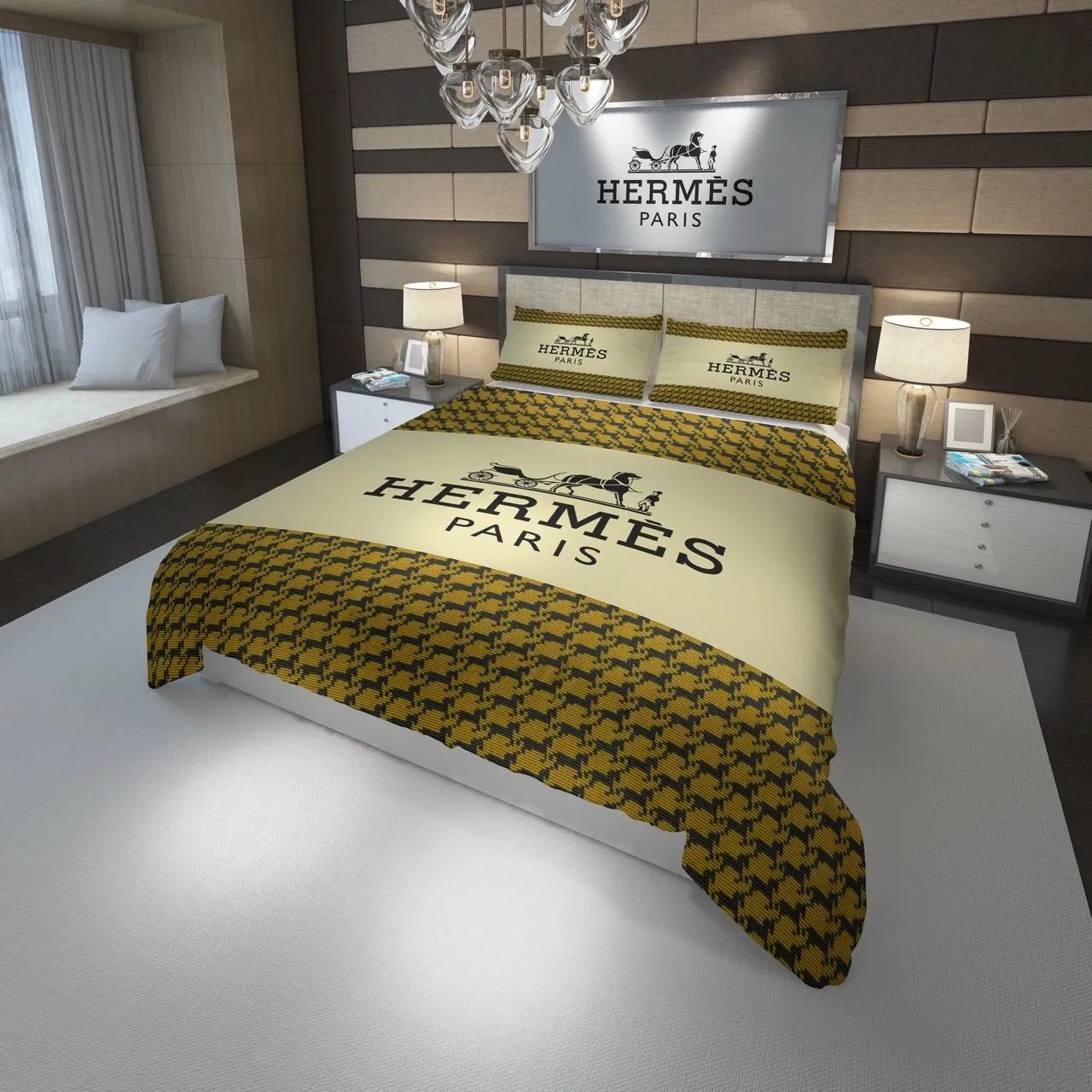 Hermes Limited Luxury Brand Bedding Set Home Decor –  Max010111