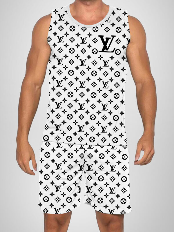 New 2025 – L Luxury Brand Premium Tanktop & Shorts Outfit For Men -Max012605