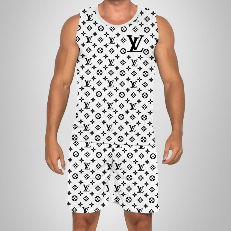 New 2025 – L Luxury Brand Premium Tanktop & Shorts Outfit For Men -Max012605