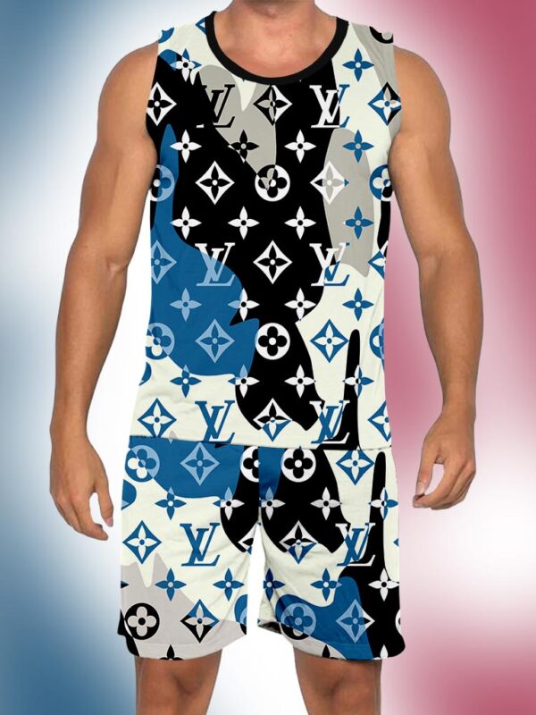 New 2025 – L Luxury Brand Premium Tanktop & Shorts Outfit For Men -Max012556