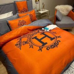 Hermes Limited Luxury Brand Bedding Set Home Decor – Max010072