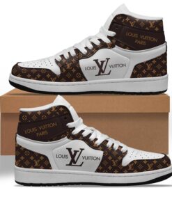 L.V High Air Jordan 1 Sneakers Shoes Hot 2023 Gifts Unisex -B9G-Max06608