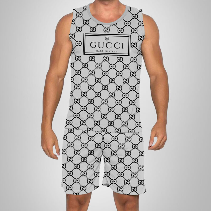 New 2025 -G Luxury Brand Premium Tanktop & Shorts Outfit For Men -Max012636