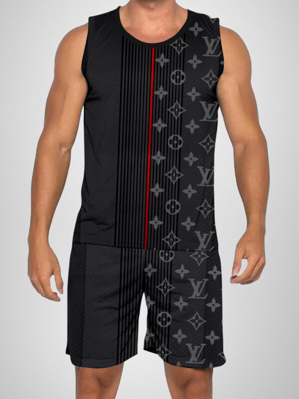 New 2025 – L Luxury Brand Premium Tanktop & Shorts Outfit For Men -Max012583