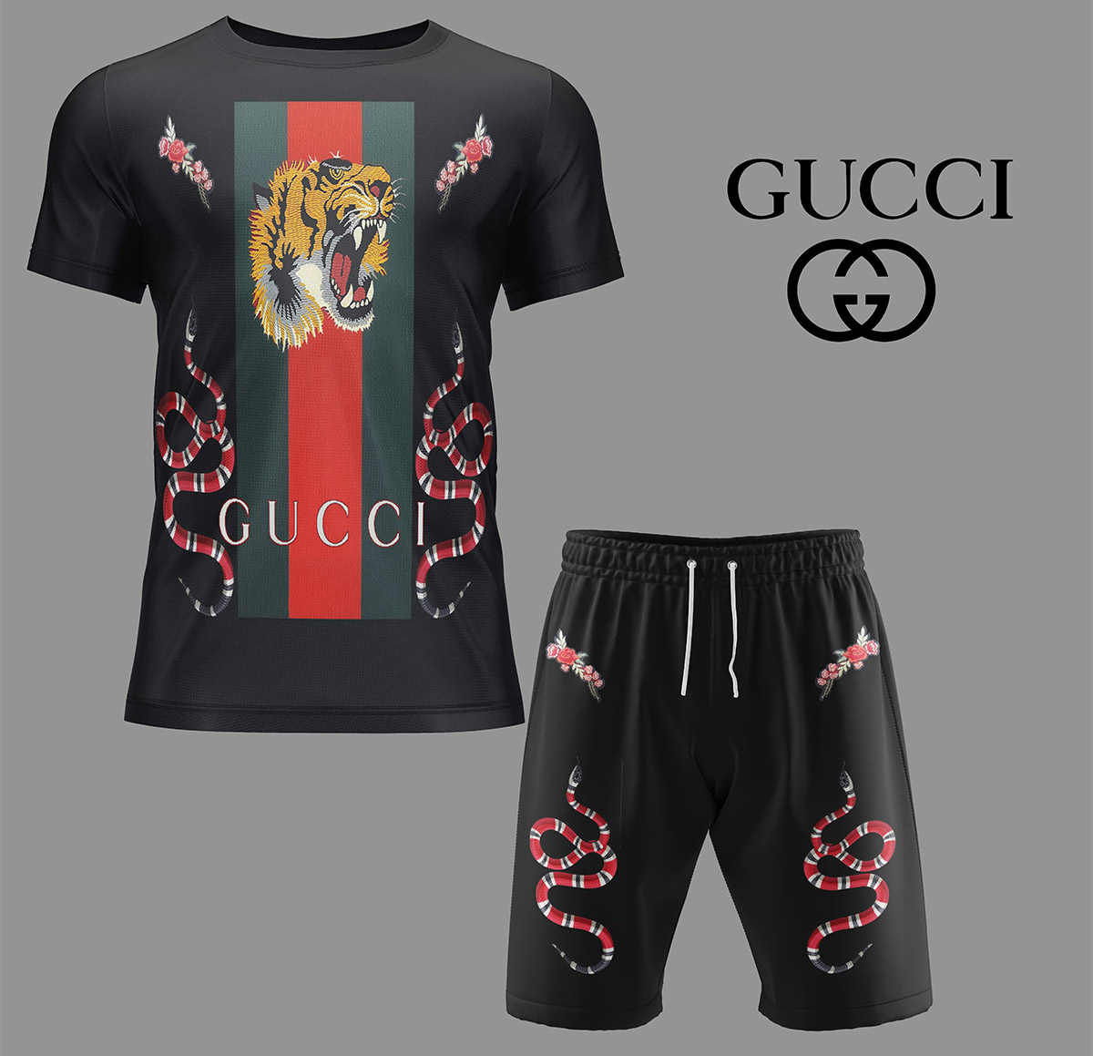 2024 – Set G Tracksuit T-shirt & Shorts –   – Max02913