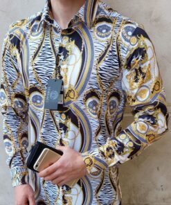 V -Luxury Long Sleeve Shirt CCY Max-Max07248