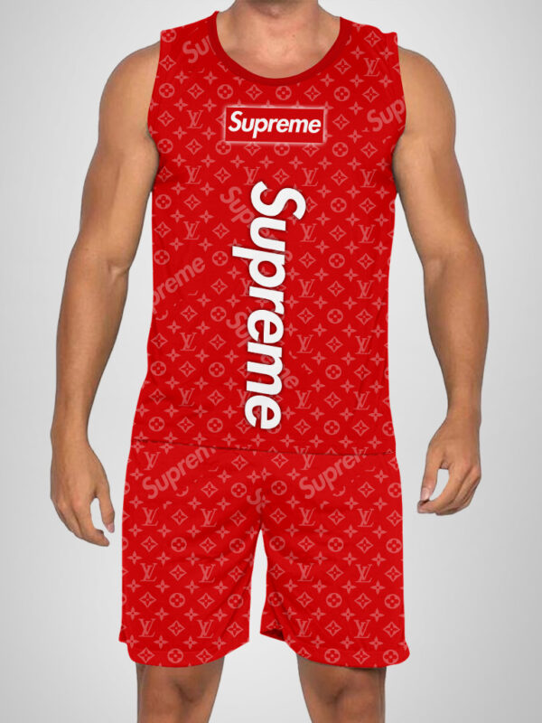 New 2025 – L Luxury Brand Premium Tanktop & Shorts Outfit For Men -Max012572