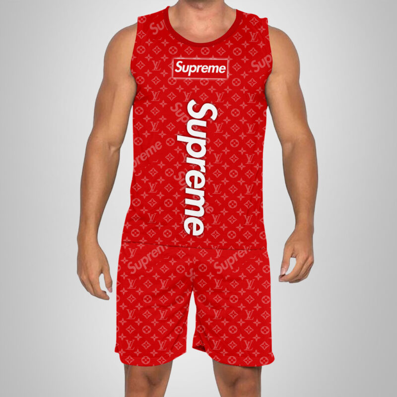 New 2025 – L Luxury Brand Premium Tanktop & Shorts Outfit For Men -Max012572