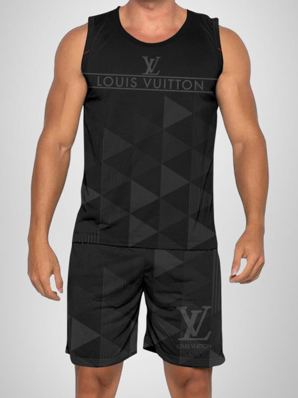 New 2025 – L Luxury Brand Premium Tanktop & Shorts Outfit For Men -Max012581