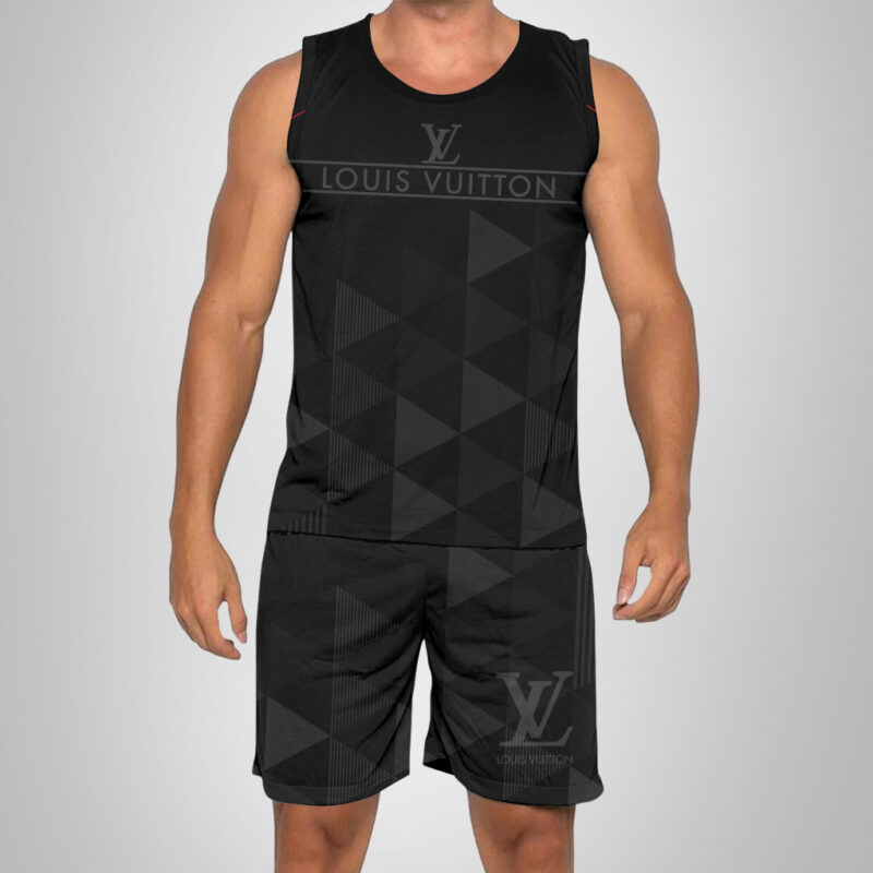 New 2025 – L Luxury Brand Premium Tanktop & Shorts Outfit For Men -Max012581