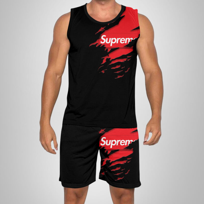 New 2025 – L Luxury Brand Premium Tanktop & Shorts Outfit For Men -Max012579
