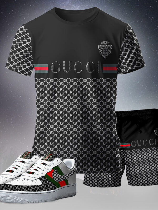 New 2025 – Set G Tracksuit  Air Force 1 & T-shirt & Shorts – CHIC110405
