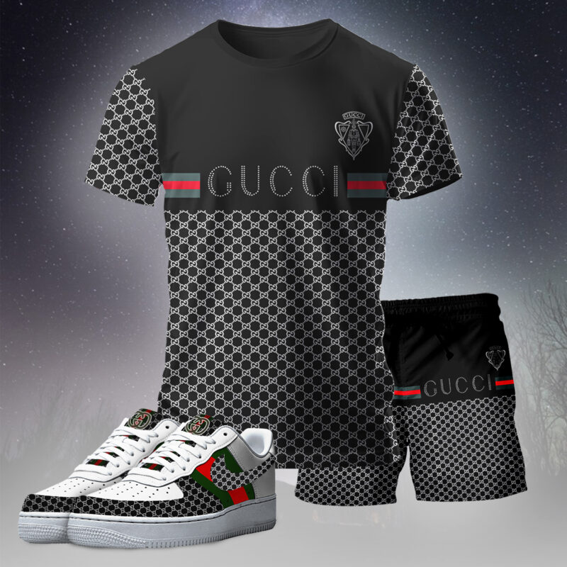 New 2025 – Set G Tracksuit  Air Force 1 & T-shirt & Shorts – CHIC110405