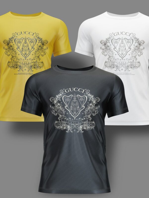 Unisex-(Black&White&Yellow) New 2024-  G  Luxury  Brand Premium T-Shirt Outfit For Men Women – B9G-TX-Max05523