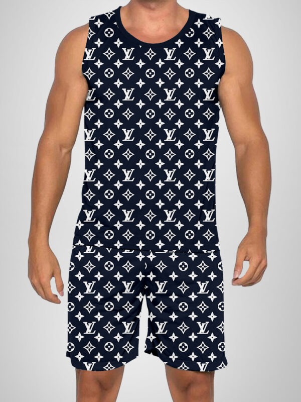 New 2025 – L Luxury Brand Premium Tanktop & Shorts Outfit For Men -Max012569