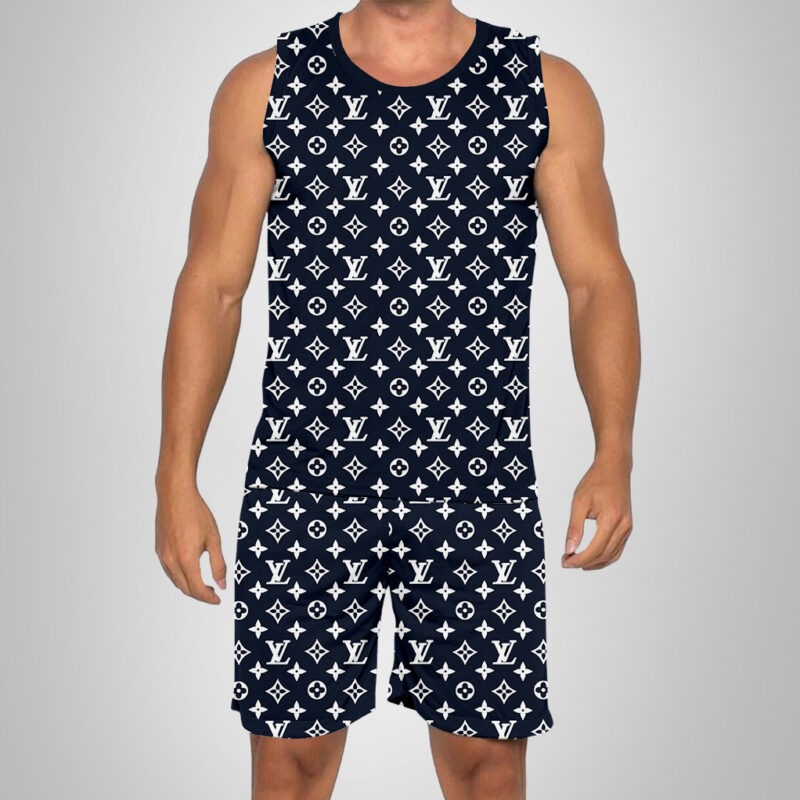 New 2025 – L Luxury Brand Premium Tanktop & Shorts Outfit For Men -Max012569