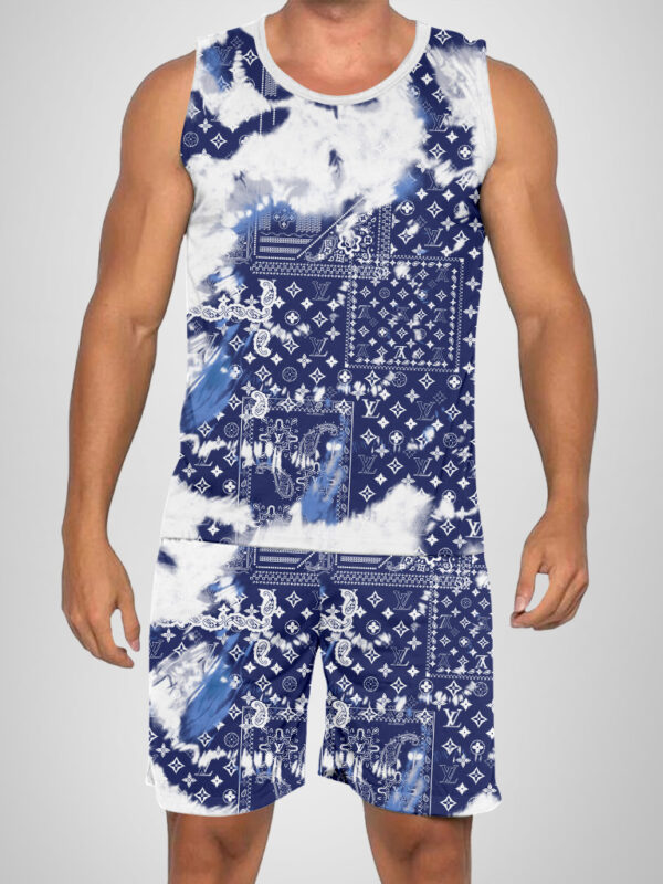 New 2025 – L Luxury Brand Premium Tanktop & Shorts Outfit For Men -Max012588