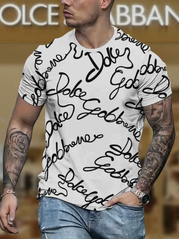 New 2025 – D Luxury Brand Premium T-Shirt Outfit For Men -Max012476