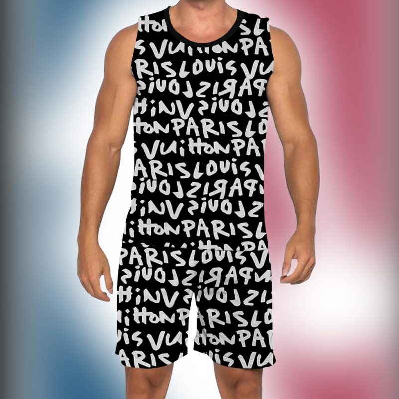 New 2025 – L Luxury Brand Premium Tanktop & Shorts Outfit For Men -Max012562