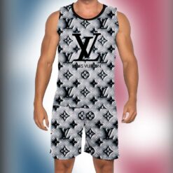 New 2025 – L Luxury Brand Premium Tanktop & Shorts Outfit For Men -Max012559