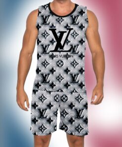 New 2025 – L Luxury Brand Premium Tanktop & Shorts Outfit For Men -Max012559
