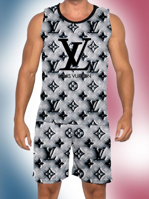 New 2025 – L Luxury Brand Premium Tanktop & Shorts Outfit For Men -Max012559