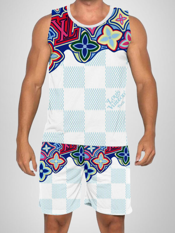 New 2025 – L Luxury Brand Premium Tanktop & Shorts Outfit For Men -Max012603