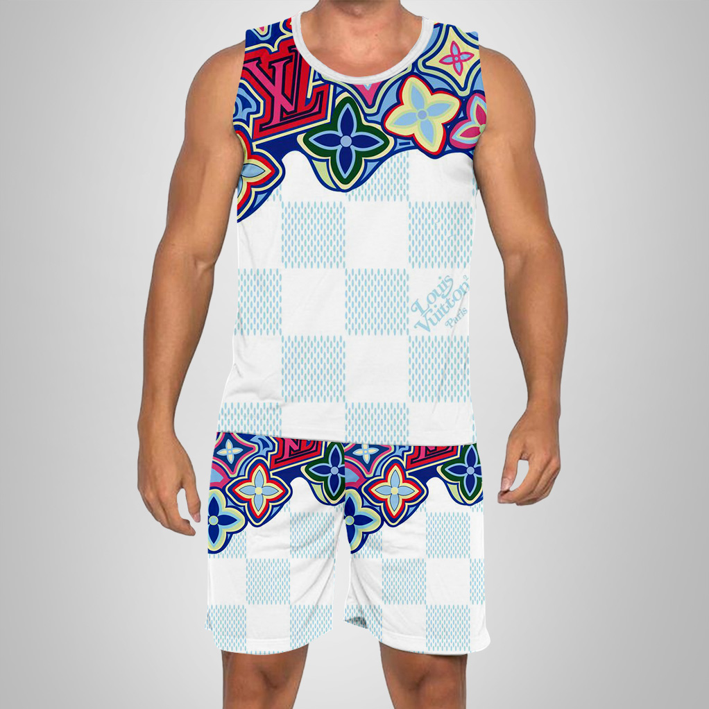 New 2025 – L Luxury Brand Premium Tanktop & Shorts Outfit For Men -Max012603