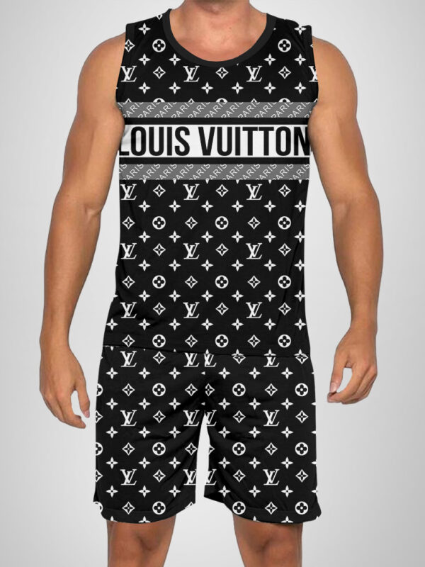 New 2025 – L Luxury Brand Premium Tanktop & Shorts Outfit For Men -Max012568