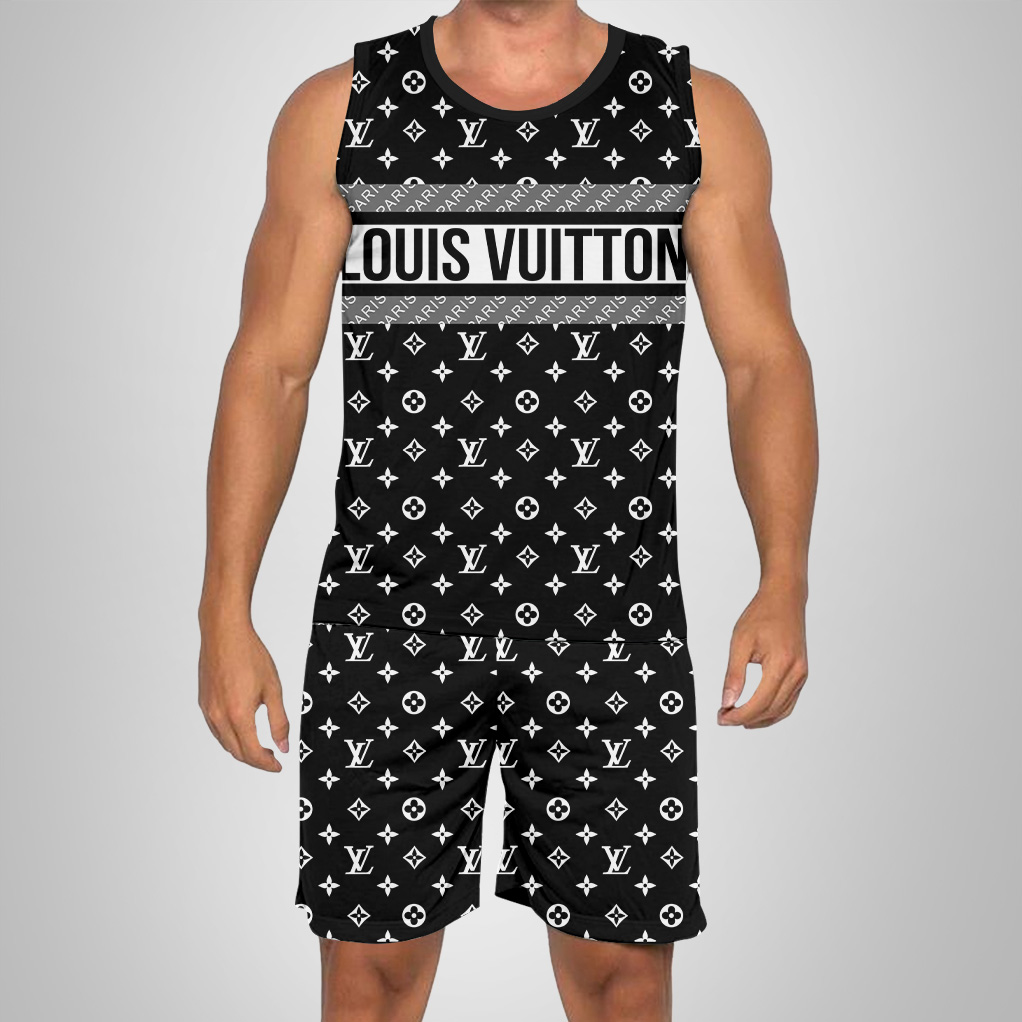 New 2025 – L Luxury Brand Premium Tanktop & Shorts Outfit For Men -Max012568