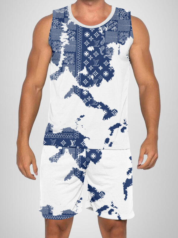 New 2025 – L Luxury Brand Premium Tanktop & Shorts Outfit For Men -Max012593