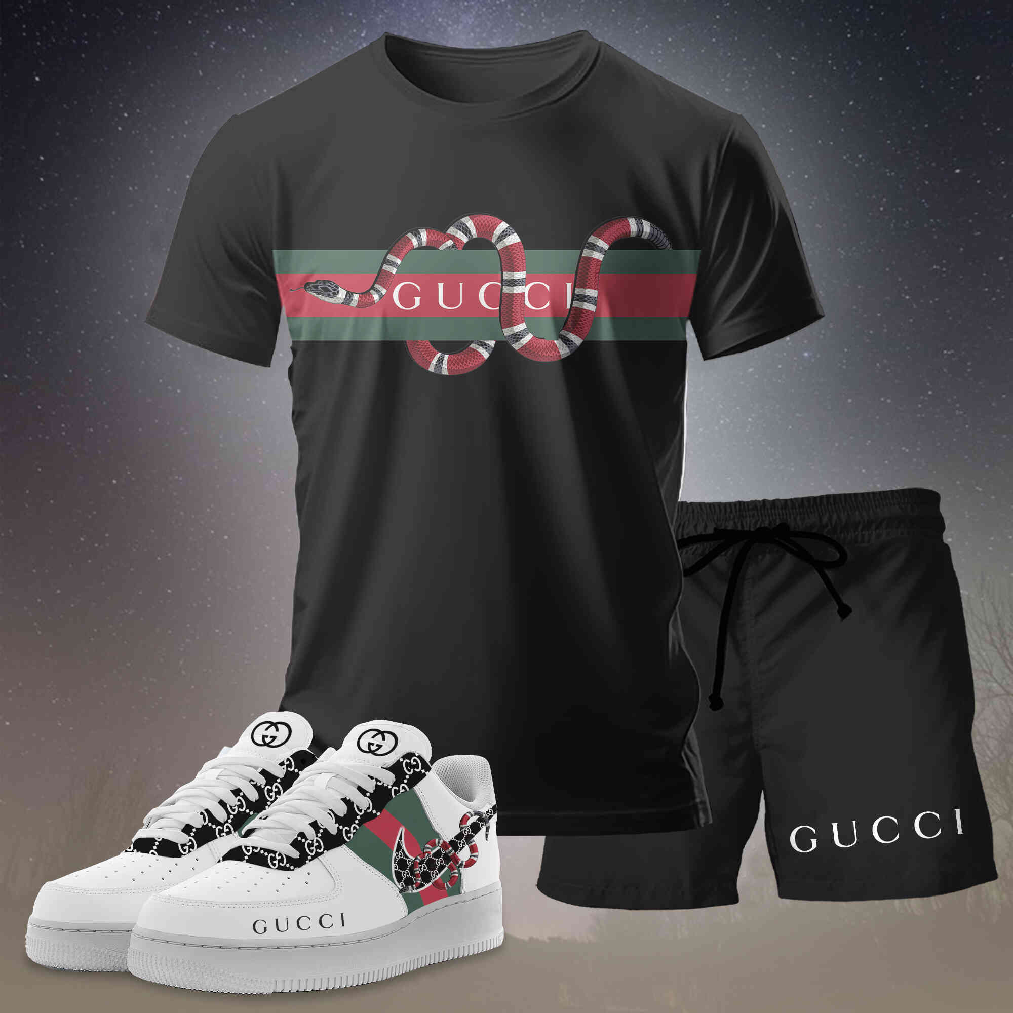 New 2025 – Set G Tracksuit  Air Force 1 & T-shirt & Shorts – chic260404