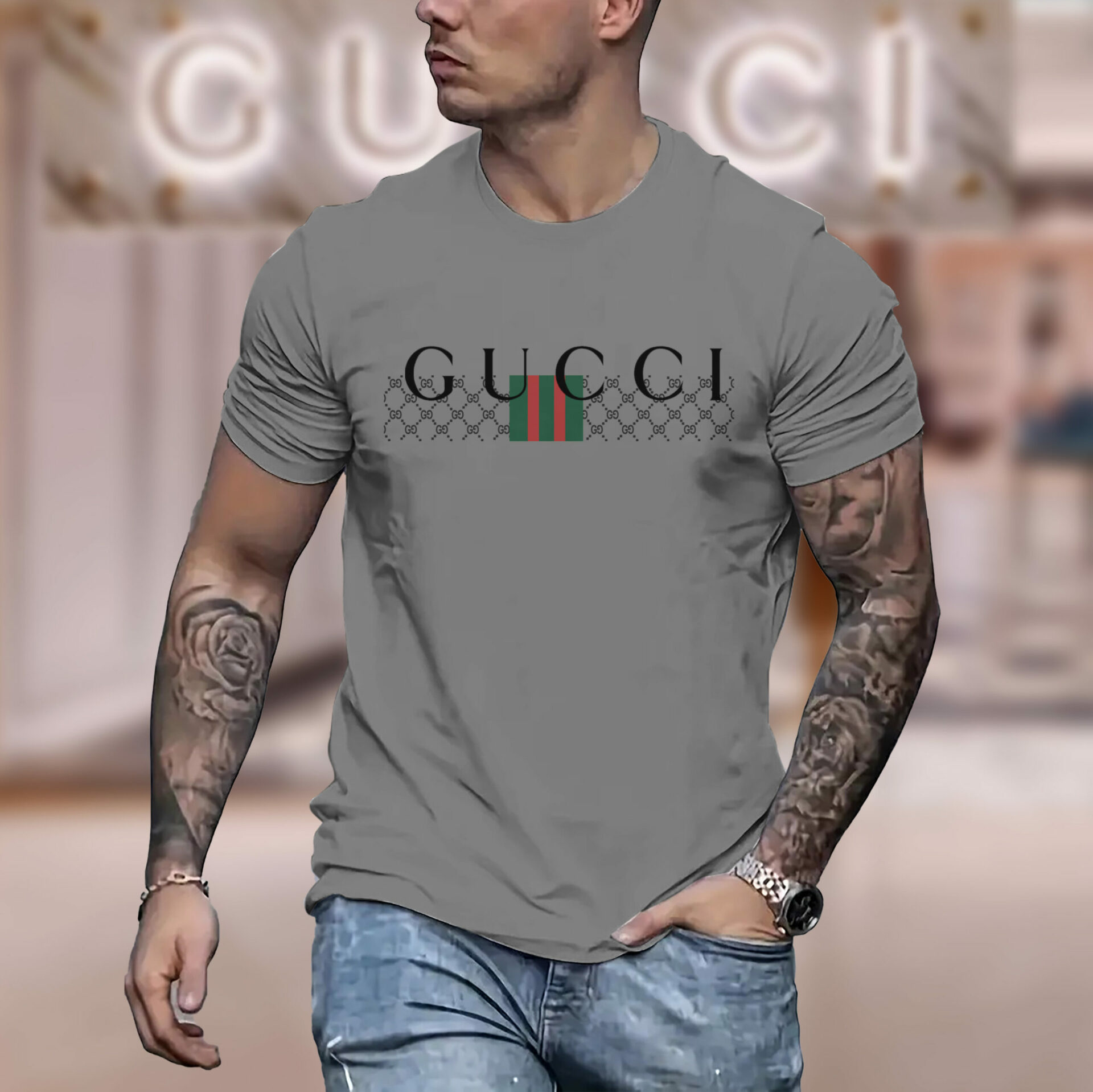 New 2025-  G  Luxury  Brand Premium T-Shirt Outfit For Men Women – Max011671