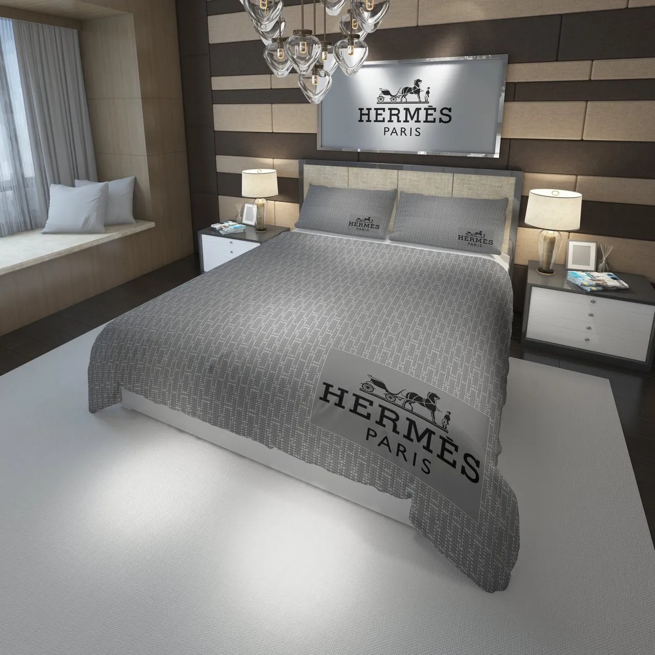 Hermes Limited Luxury Brand Bedding Set Home Decor -Max010112