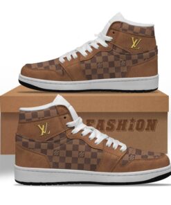 L.V High Air Jordan 1 Sneakers Shoes Hot 2023 Gifts Unisex -B9G-Max06600
